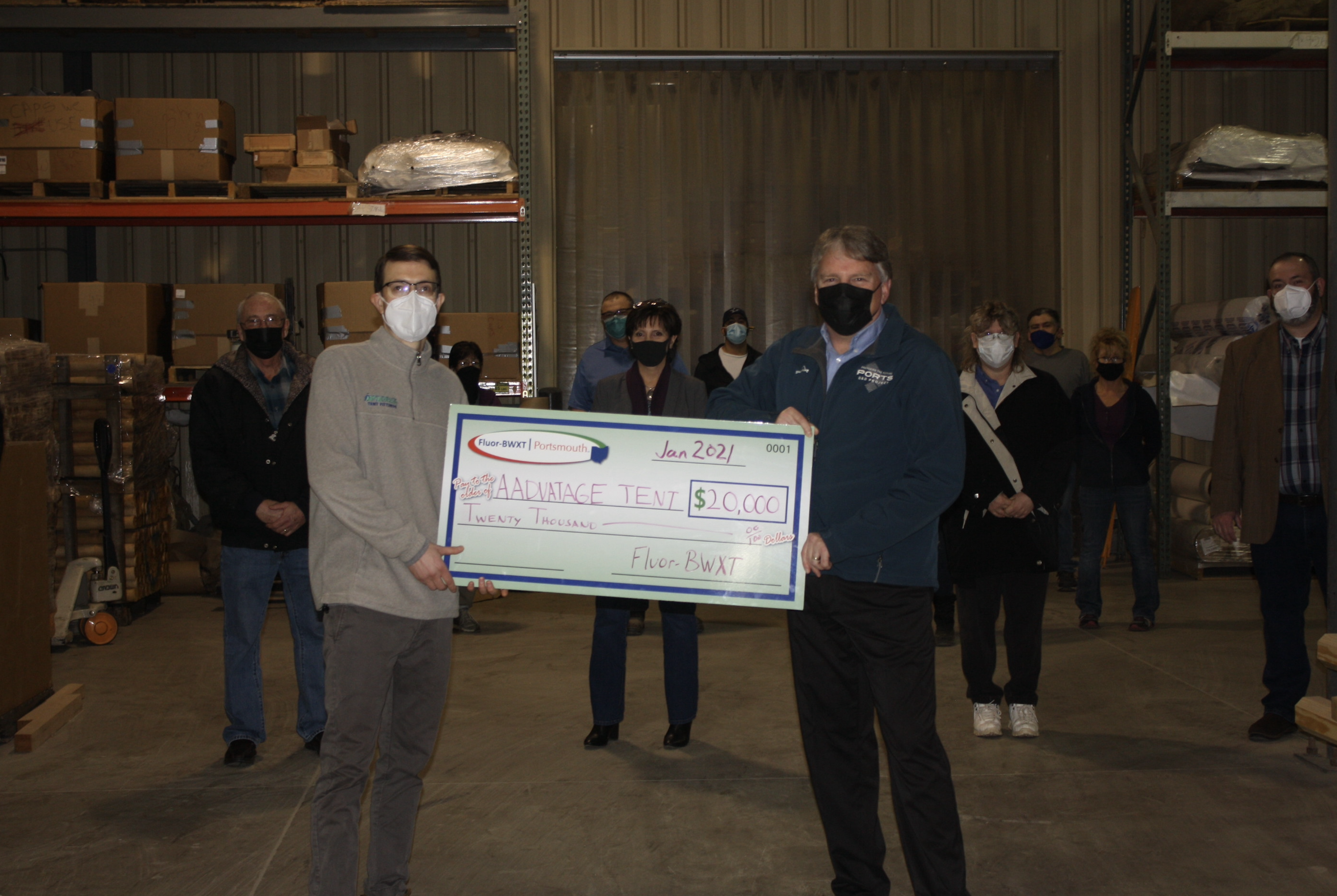 Featured image for “Ross County Tent Manufacturer Shifts to Making COVID PPE with $20,000 Grant from Fluor-BWXT (FBP)”