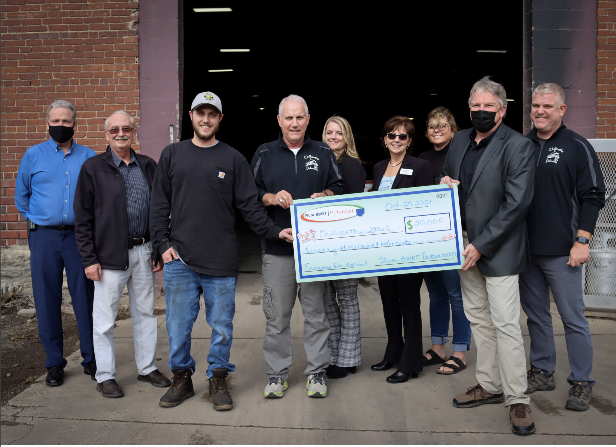 Featured image for “Fluor-BWXT Donates $20,000 to Chillicothe Steel for Expansion Project”